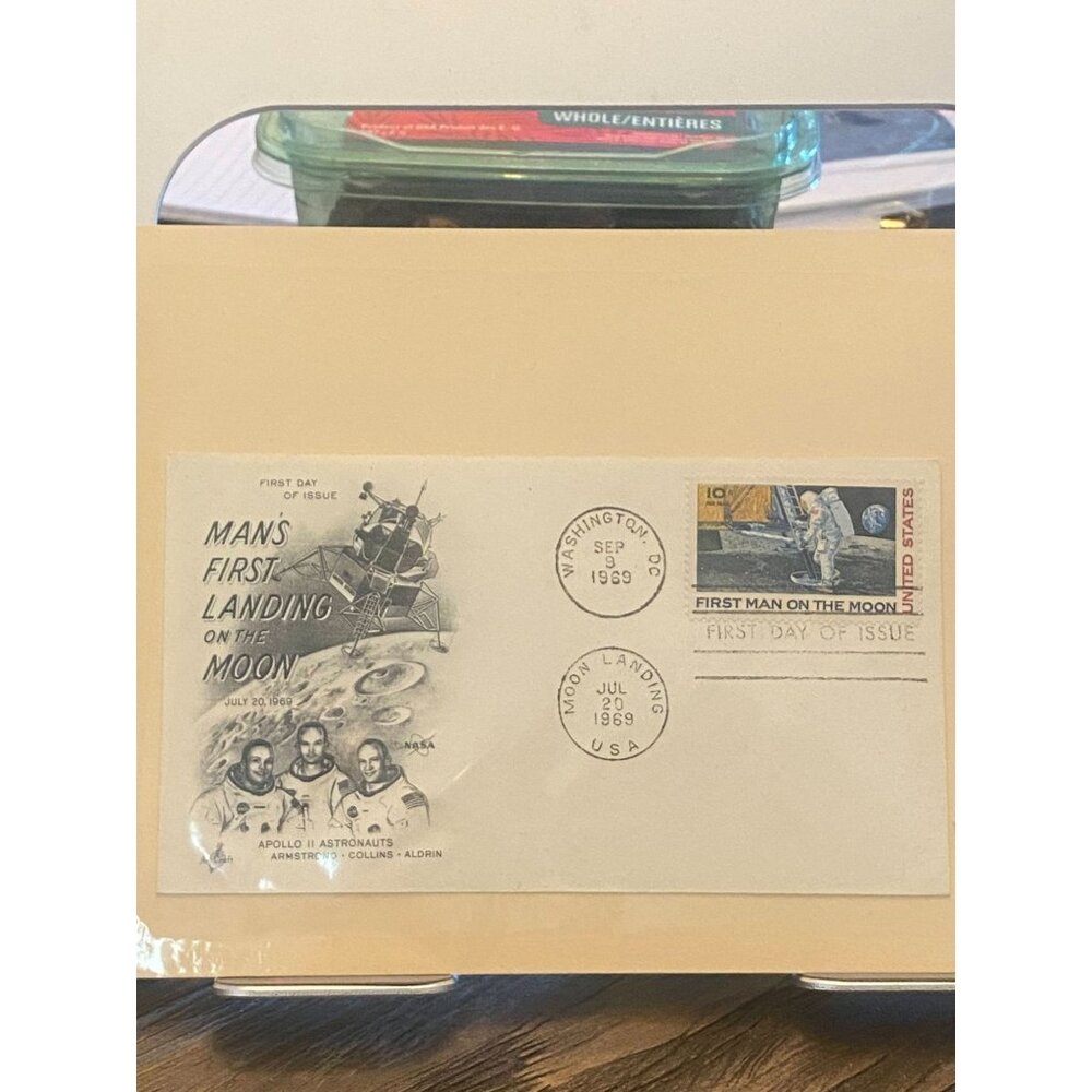 Apollo 11 Moon Landing First Day Of Issue Stamp & Cover 1969 Commemorative NASA